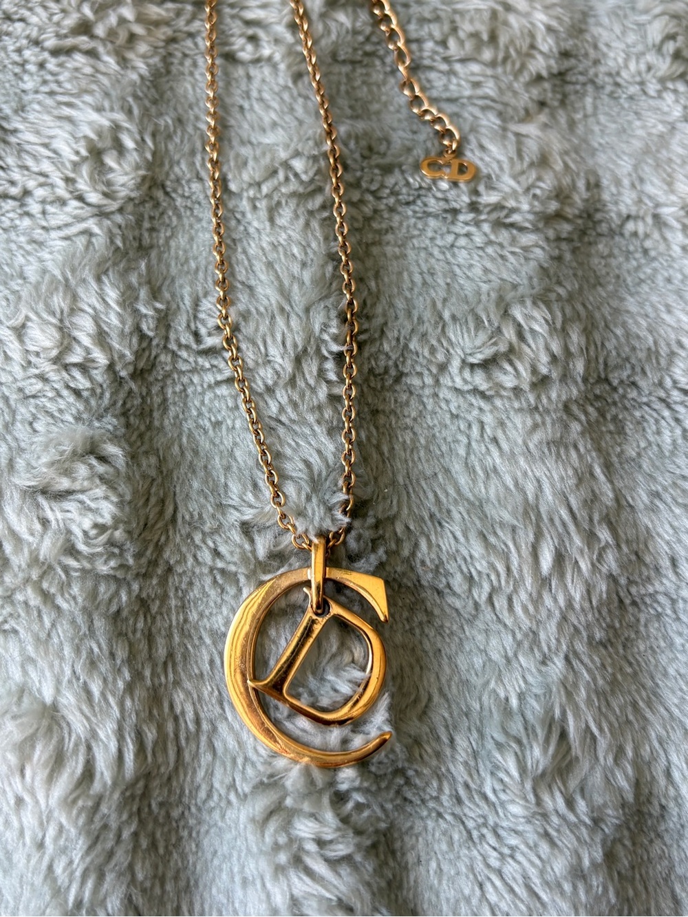 Christian Dior Logo Pendant Necklace